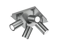 Trio Moderne plafondspotSeries 8024 4-lichts nikkel mat - 802430407 - thumbnail