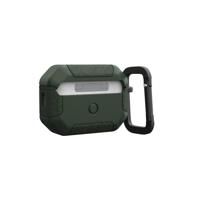 URBAN ARMOR GEAR Scout Case voor Apple AirPods Pro 2022 hoes [compatibel met draadloos opladen/status led zichtbaar, gestructureerde TPU, afneembare karabijnhaak] olijf - thumbnail