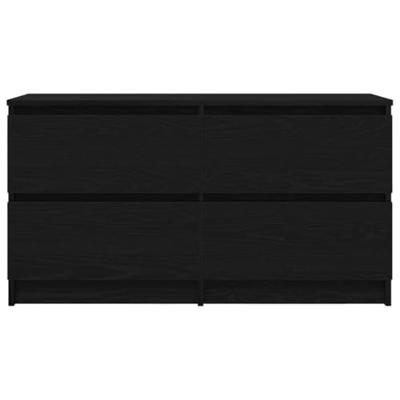 Tv-meubel 100x35x54 cm bewerkt hout zwart