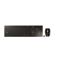 CHERRY DW 9100 SLIM toetsenbord Inclusief muis Universeel RF-draadloos + Bluetooth QWERTY Amerikaans Engels Zwart - thumbnail