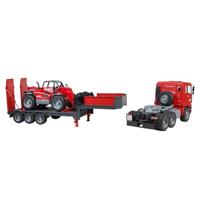 Bruder MAN TGA oplegger met Manitou Telescooplader - thumbnail