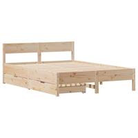 Bedframe zonder matras massief grenenhout 150x200 cm - thumbnail