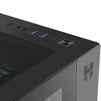 ATX Semi-toren doos Nox-Xtreme NXHUMMERASTRABK Zwart LED RGB - thumbnail