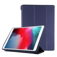 PU plastic bodem geval opvouwbare vervorming links en rechts Flip lederen draagtas met drie voudige beugel & Smart Sleep voor iPad Air3 2019 (blauw) - thumbnail