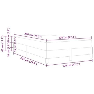 Boxspring bed Anders Donkergrijs 120 x 200 cm Stof