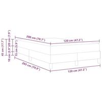 Boxspring bed Anders Donkergrijs 120 x 200 cm Stof - thumbnail