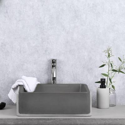 Waskom Differnz Marba Vierkant 40x40x12 cm Beton Donker Waskom Differnz Marba Vierkant 40x40x12 cm Beton Donker