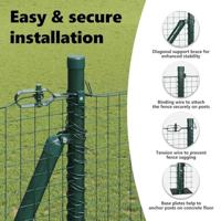 VidaXL Afrasteringspaal groen 10 x 1,6 m (25 x 25 mm gaas) - thumbnail