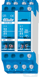 Eltako S12-220-230V Stroomstootschakelaar DIN-rail 2x NC, 2x NO 230 V/AC 16 A 2300 W 1 stuk(s)