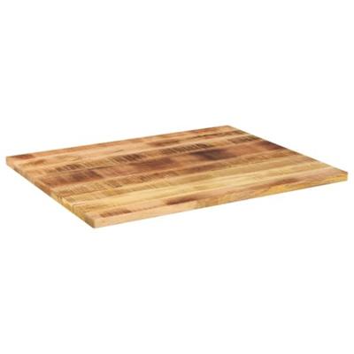 Tafelblad rechthoekig 90x80x2,5 cm massief ruw mangohout