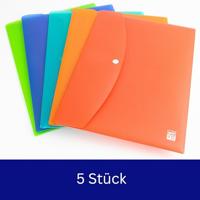 Oxford Urban documentenmap met drukknopsluiting , formaat A4, uit PP, geassorteerde kleuren - thumbnail