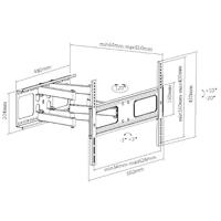 My Wall HF20L TV-beugel Uittrekbaar, Variabele afstand tot de muur 94,0 cm (37) - 177,8 cm (70) Kantelbaar en zwenkbaar, Roteerbaar - thumbnail