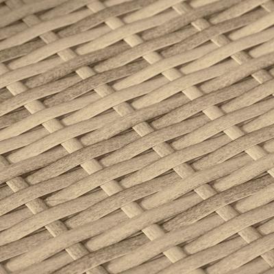 4-delige Loungeset met kussens poly rattan beige