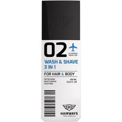 Hairways 02 - Wash & Shave 3 in 1 Gel 100ml Hairways 02 - Wash & Shave 3 in 1 Gel 100ml