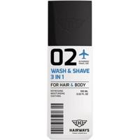 Hairways 02 - Wash & Shave 3 in 1 Gel 100ml - thumbnail