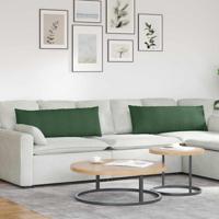 VidaXL Sofa kussens 2 stuks donkergroen 120 x 40 cm cordstof - thumbnail