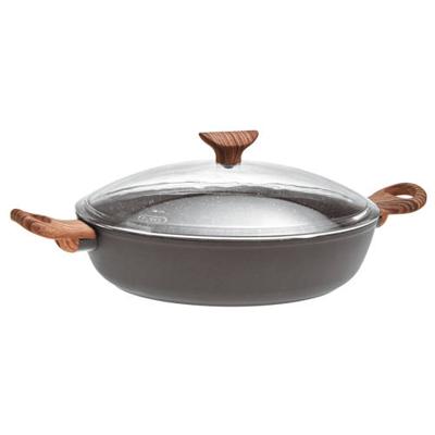 Sambonet Hapjespan Rock 'n' Rose - Zwart - ø 28 cm / 3.6 liter - standaard anti-aanbaklaag Sambonet Hapjespan Rock 'n' Rose - Zwart - ø 28 cm / 3.6 liter - standaard anti-aanbaklaag