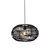 GOOD&MOJO Hanglamp 'Madeira' Rotan, 48cm, kleur Zwart - thumbnail