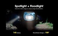 NiteCore NU31 grau Hoofdlamp LED werkt op een accu 550 lm - thumbnail