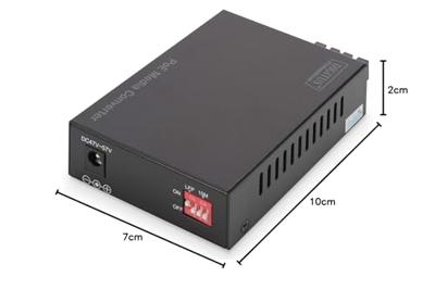 Digitus DN-82150 1000Mbit/s 850nm Multimode Zwart netwerk media converter Digitus DN-82150 1000Mbit/s 850nm Multimode Zwart netwerk media converter