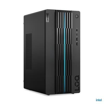 Lenovo LOQ Gaming Desktop-PC (Intel Core i5-13400F, 2x 8GB RAM, 512GB SSHD-geheugen, Nvidia GeForce RTX 4060 8 GB GDDR6, USB-toetsenbord en muis, Windows 11) - Raven Black - Exclusief van Amazon