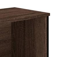 Boekenkast 80x31x106 cm bewerkt hout bruin eikenkleurig - thumbnail