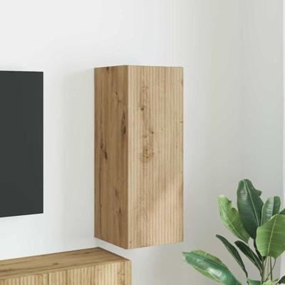TV Wandkast Ambachtelijk eiken 30 x 31 x 80 cm Bewerkt hout