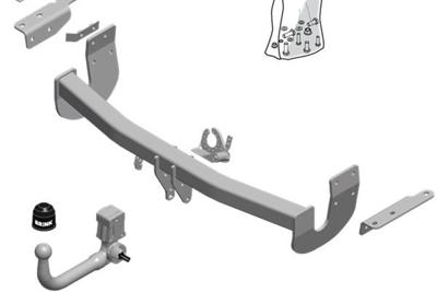 Afneembare trekhaak, BMU kogel 592800 Afneembare trekhaak, BMU kogel 592800