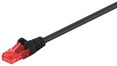 Goobay 68682 CAT 6 verbindingskabel, U/UTP, zwart, 3 m kabellengte