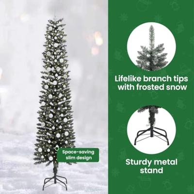 VidaXL Kunstkerstboom met 300 led groen 240 cm pvc en plastic en staal