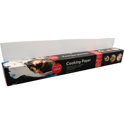 Bak- en kookpapier rol | 380mm x 12m | siliconenpapier | wit | 24 stuks