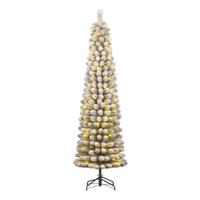 Kunstkerstboom Charlton pilar groen frosted H260 x dia. 63 cm met 230 LED warm wit Black Box - Black box - thumbnail