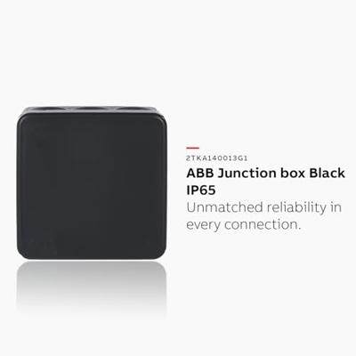 Kabeldoos zwart AP9/M IP55 ABB voor muur en plafond