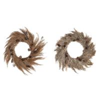 Kerstkroon DKD Home Decor Bloem (2 Stuks) (60 x 5 x 60 cm) - thumbnail