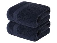 LIVARNO home 2 handdoeken 50 x 100 cm (Donkerblauw) - thumbnail