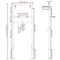 VidaXL Badkamer muursteun blauw 50 x 3 x 112 cm - thumbnail