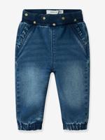 Body voor baby's van gerecycled katoen jeansblauw - thumbnail