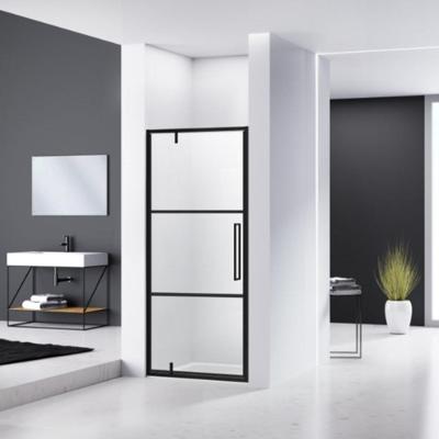 Nisdeur Van Rijn ST04 Aluminium Profiel 6 mm Helder Glas 100x200 cm Zwart Frame van Rijn