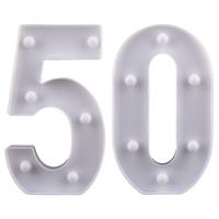 Decoratieve LED Cijferset 50 (26cm) - thumbnail
