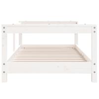 Kinderbedframe 70x140 cm massief grenenhout wit - thumbnail