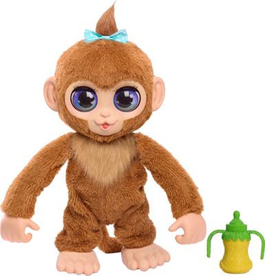 Interactief speelgoed - BONTVRIENDEN - Peanut the Monkey - Ruim 100 reacties, wandelen, balanceren en knuffelen - thumbnail