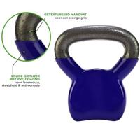 Tunturi Vinyl Kettlebell l 4KG l paars - thumbnail