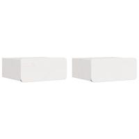 Nachtkastje 2 pcs Wit 39 x 34 x 16,5 cm Massief grenenhout - thumbnail