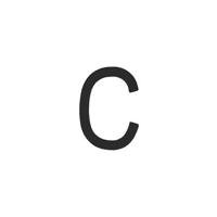 Intersteel | Huisletter C | 100mm | RVS/Mat Zwart - thumbnail