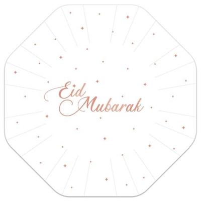 Feestbordjes Eid Mubarak Rosé Goud (8st)
