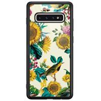 Samsung Galaxy S10 glazen hardcase - Sunflowers - thumbnail
