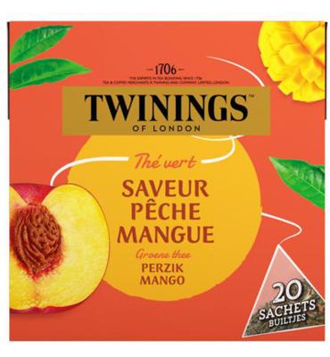 Twinings Groene thee perzik mango 20 Zakjes