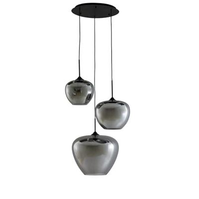 Light & Living Hanglamp 'Mayson' 3-Lamps, kleur Smoke