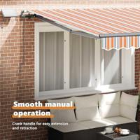 VidaXL Inklapbaar zonnescherm multikleur 350 x 250 cm stof - thumbnail