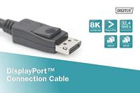 Digitus AK-340106-030-S DisplayPort-kabel DisplayPort Aansluitkabel DisplayPort-stekker, DisplayPort-stekker 3.00 m Zwart Vergulde steekcontacten, Afgeschermd - thumbnail